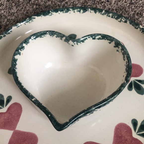 Chaparral Pottery heart dip /chip set. One piece. Great condition! - Picture 2 of 7